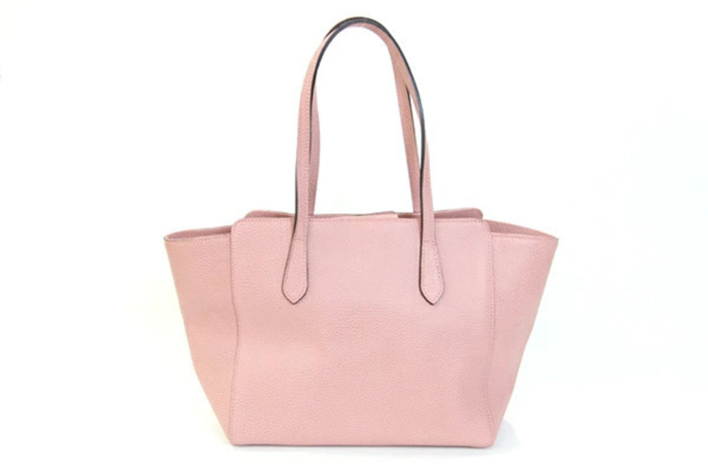 Gucci Shoulder Swing Bag Tote Pink Handbag Leather Pink